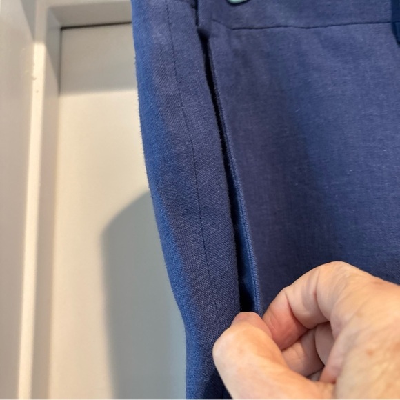 CHAPS MEN LINEN AND RAYON BLUE PANTS SIZE 38 WIDTH 27 INSEAM - Picture 7 of 16